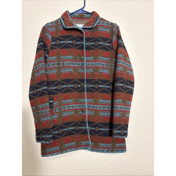Outback Trading Company Jackets & Blazers - Outback Trading Co Womens Jacket Moree Aztec Western Whipstitch Chore Farm Sz S